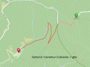 Etape Chasseradès gîte parcours court 12km option2
