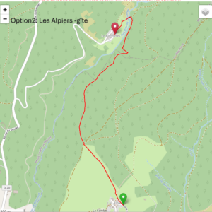 Option 2:La Bastide Puylaurent Le gîte parcours long 30 KM par les sources du Lot