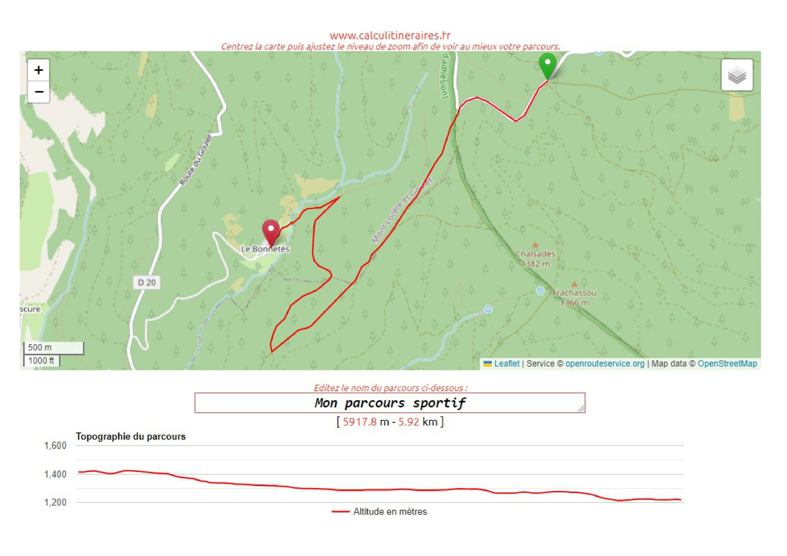 Stèle gîte 5,9 km